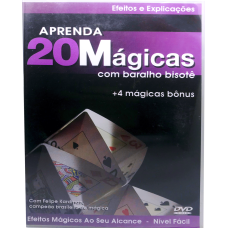 DVD 20 Mágicas Baralho Bisotê